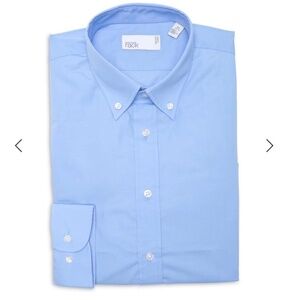 Nordstrom Rack Mens Trim Fit Dress Shirt Light Blue 15.5 x 34-35